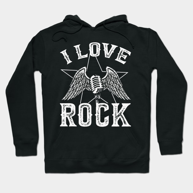 I love rock Hoodie by piksimp